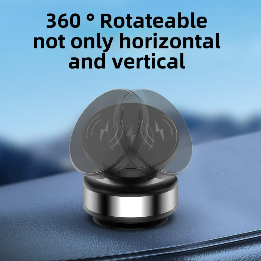 X9C 360° Rotating Magnetic Car Phone Holder Dual-Sided Vacuum Suction Mount for 4.7 Inch and Above Smartphones for Universal Use - Image 4