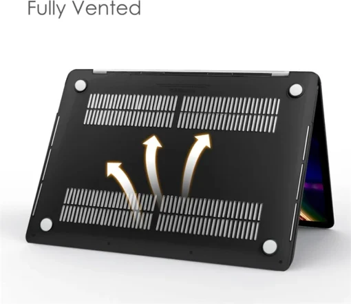 Crystal Black Clear Laptop Case for MacBook Air and Pro - Durable Protection for Students and Professionals - Image 4