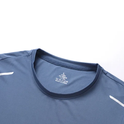 Men's Running T-shirts with Quick Drying Fabric for Outdoor Sports and Hiking - Image 4