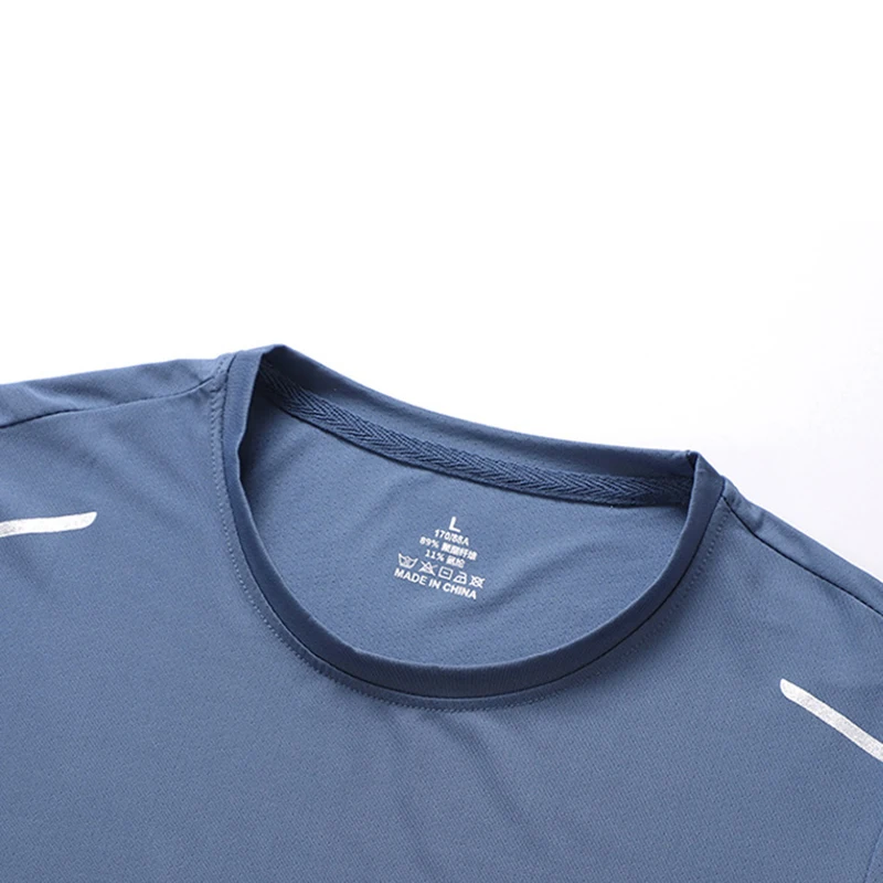 CHRLCK Men's Running Quick Drying T-shirts Breathable Hiking Fishing Tees Soft Elasticity Outdoor Sports Short Shirt Summer - Image 4