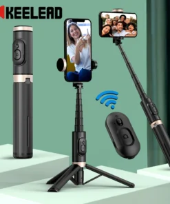 Bluetooth Wireless Handheld Selfie Stick Tripod Extendable Monopod with Remote for Huawei iPhone 13 Pro Max Xiaomi Phone Live