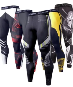Men's Running Leggings Sportswear Quick Dry Gym Fitness Tights Workout Training Jogging Sports Trousers Compression Sport Pants