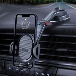 Universal Car Phone Holder with Suction for Windshield and Dashboard Use
