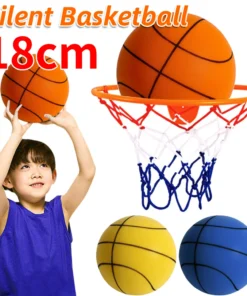 18CM bounce mute ball toy indoor mute basketball baby foam toy mute playground bounce basketball children sports game gift