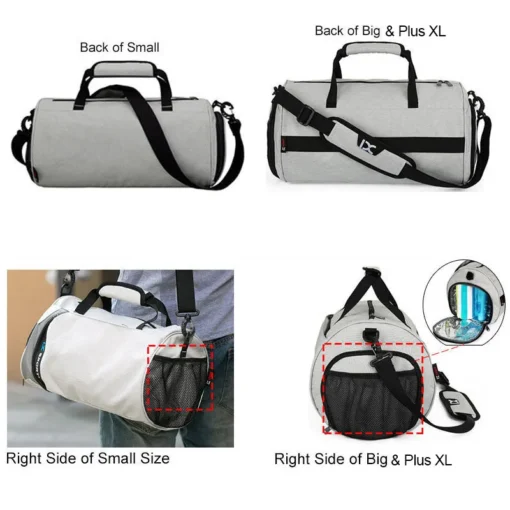 Large Wet Dry Gym Bag with Removable Shoulder Strap for Fitness and Travel - Image 5