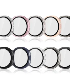 Alternative view of Tempered Glass+PC Cover for Samsung Galaxy Watch 8 44mm 40mm All Coverage Protective Bumper Case for Galaxy Watch 8 Accessories