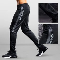Alternative view of Men's Running Pants with Zipper Pockets for Comfort and Functionality