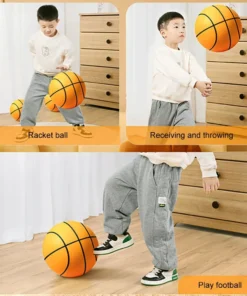 Alternative view of Mute Silent Basketball Diameter 18/21/24 CM Indoor Silent Skip Ball Squeezable Slient Child Sports Toy Game Bounce Basketballs