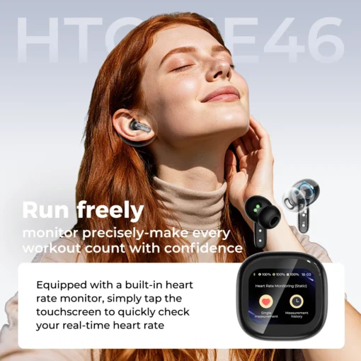 Bluetooth Earbuds with Heart Rate Monitoring and AI Translation for Extended Use - Image 5