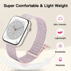 Alternative view of Nylon Loop Strap for Apple Watch with Smart Belt Design for 46mm to 38mm Models