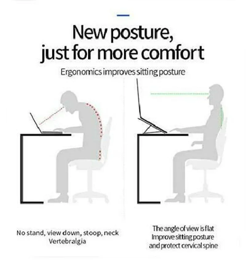 N3 Portable Laptop Stand Plastic or Aluminium Foldable Stand Adjustable Compatible 10 to 15.6 Inches Laptop Computer Accessories - Image 3