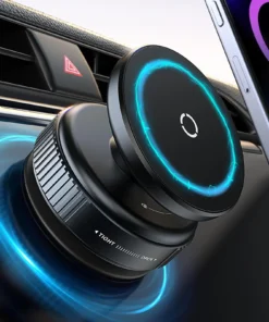 2025 New Magnetic Vacuum Car Phone Holder 360° Rotation Suction Cup Navigation Stand Bracket Car Magnetic Holder for iPhone