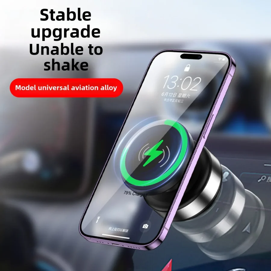 X9C 360° Rotating Magnetic Car Phone Holder Dual-Sided Vacuum Suction Mount for 4.7 Inch and Above Smartphones for Universal Use - Image 3