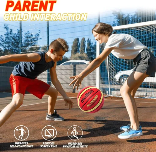 Molten Basketball XJ1000 Size 6/7 - Wear-Resistant PU Leather for Indoor/Outdoor Training - Image 6