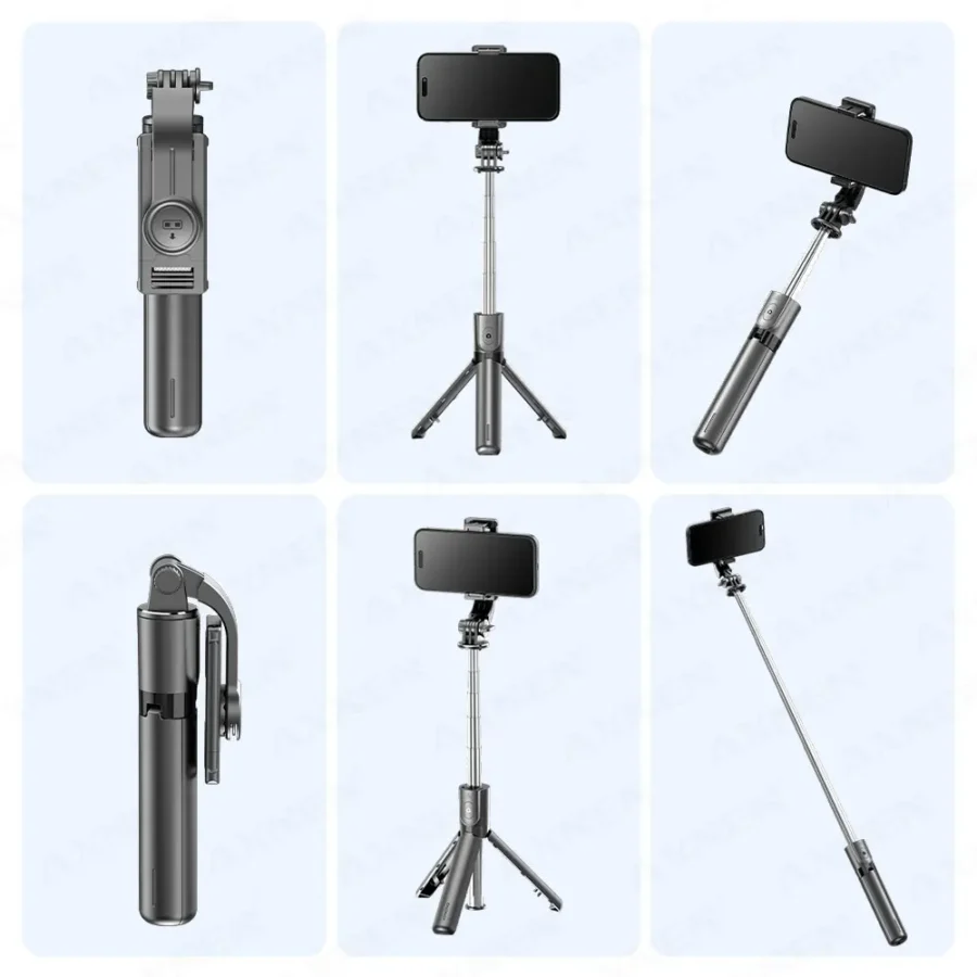 Selfie Stick Tripod with Detachable Bluetooth Remote, 360° Rotation,Extendable Pole, Fill Light Option, for iPhone Android Phone - Image 6
