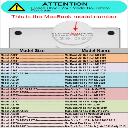 Alternative view of Case For Macbook Air Pro 13 13.6 14 15.3 16.2 Case M5 M4 M3 M2 M1 A3434 A3185 A3240 A3113 A3241 A3403 A2337 A2338 Hard Shell