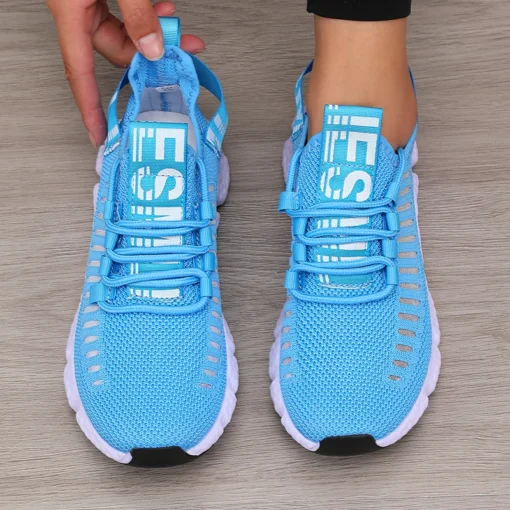 Mesh Lightweight Sports Shoes with Soft Sole for Men and Women, Breathable Casual Flat Tennis Walking Jogging - Image 3