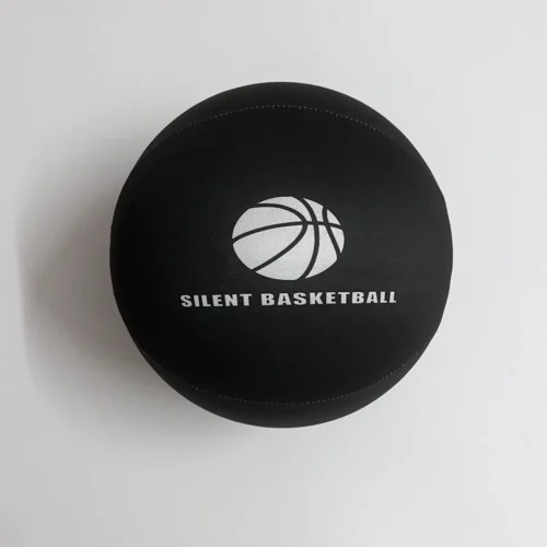 Black Silent Basketball Fabric Cover Ball 29.5inch Adults/28.9inch Children Noiseless Indoor Basketball Quietly Dribble Training