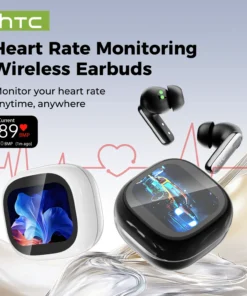 HTC NE46 Heart Rate Monitoring Wireless Headphones AI Translator Bluetooth Earbuds 10hrs Long Battery Life Bluetooth Earphones