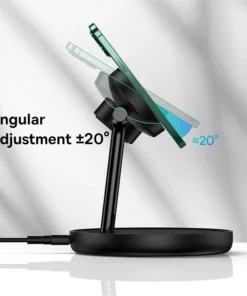 Alternative view of Baseus 3 in 1 20W Magnetic Wireless Charger Stand For Phone iPhone 15 14 Pro Airpods Apple Watch Fast Charging Station Holder