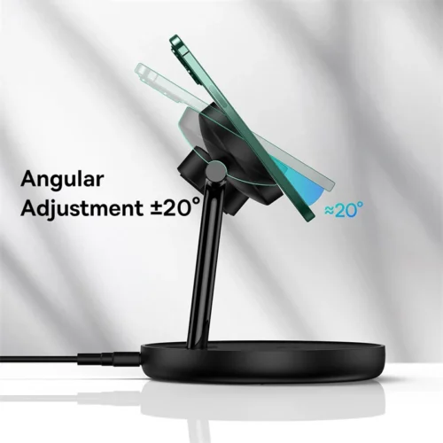 Alternative view of Baseus 3 in 1 20W Magnetic Wireless Charger Stand For Phone iPhone 15 14 Pro Airpods Apple Watch Fast Charging Station Holder