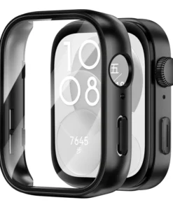 Alternative view of Glass+Case For Huawei Watch Fit 3 4 All-Around Screen Protector Hard PC Bumper Tempered Glass Watch Case Huawei Watch Fit 4 Pro