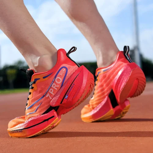 Alternative view of New Men's Carbon Plate Sneakers Outdoor Soft Sole Mesh Sports Shoes Running Shoes Light Anti-Slip Casual Couple Tennis Shoes