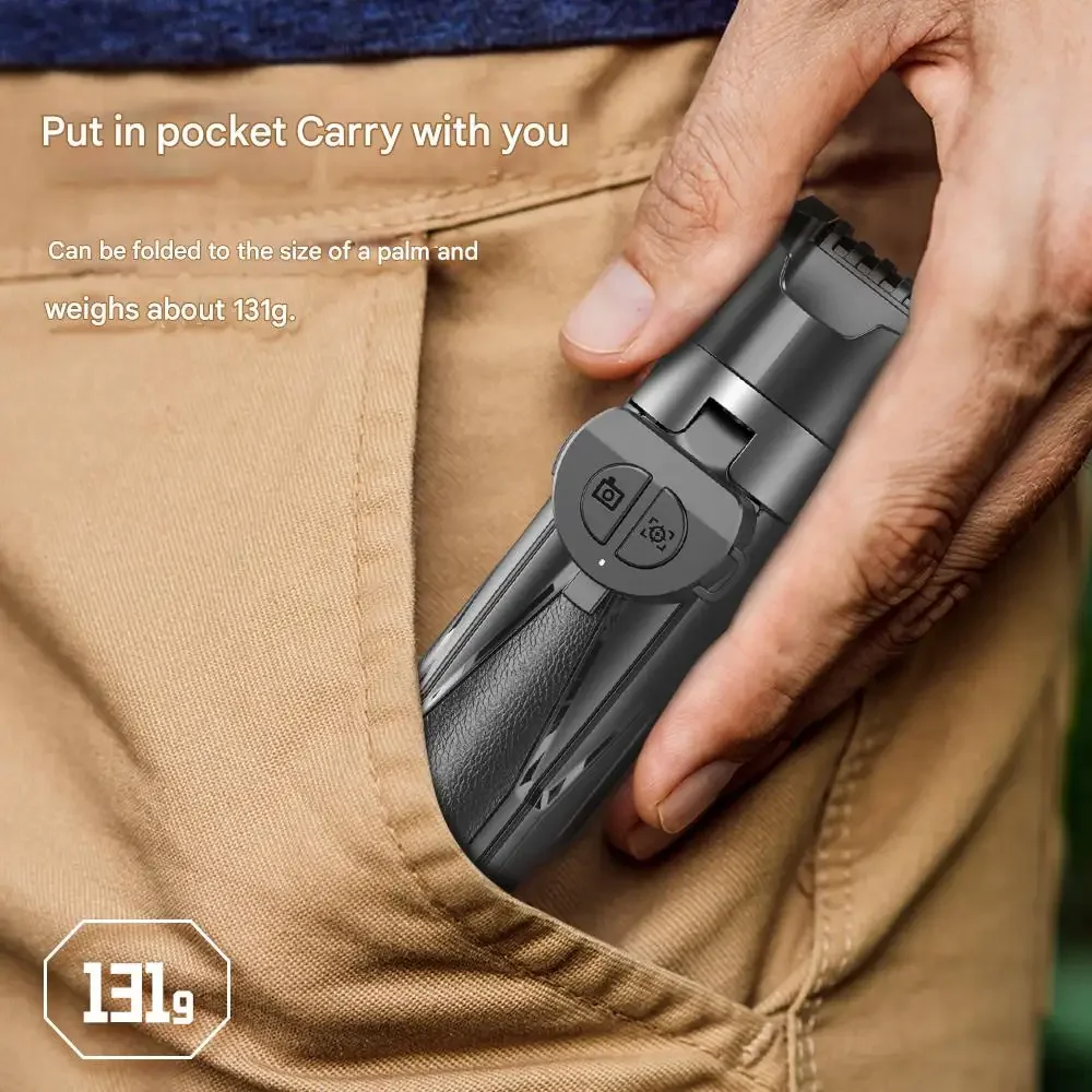 Portable Selfie Stick with Bluetooth Remote Control for Smartphones - Image 4