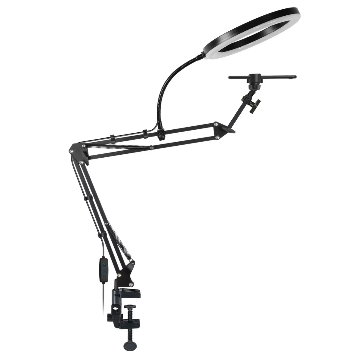 Mobile Phone Photography Overhead Lighting Kit with Adjustable Selfie Stick - Image 2