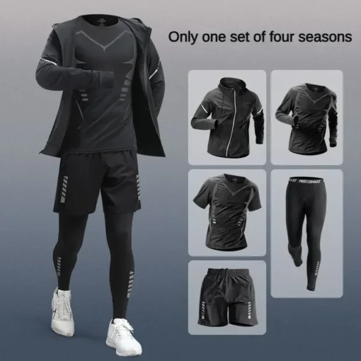 Men's Tracksuit with Quick-Dry Technology for Running and Fitness - Image 2