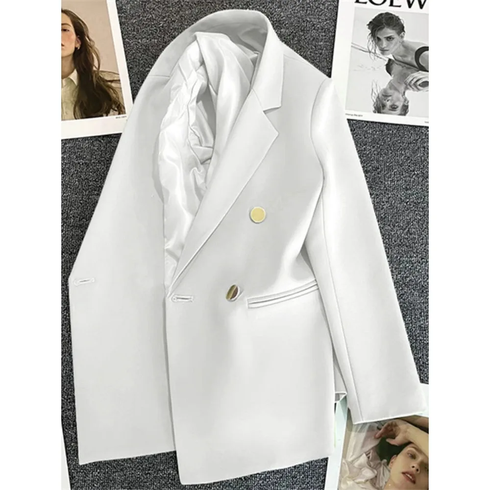 Women’s Double-Breasted Blazer Coat with Elegant Design for Versatile Layering - Image 4