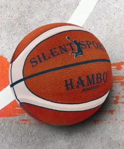 Mute Bouncing Basketball w/ Cover Men Size 7#(29.6in) Women Size 6#(28.9in) Children Indoor Silent PU Foam Ball Quietly Dribble