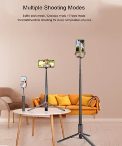 Alternative view of 150cm/81cm Wireless Selfie Stick Tripod Phone Stand Holder Tripod for Mobile Extendable Portable Aluminum Alloy for Smartphone