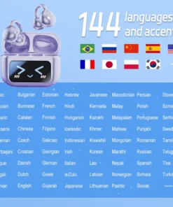 Alternative view of Touch Screen Wireless Bluetooth Earphone 144 Languages Real-Time Translation Headphones HiFi Audio Earbuds Sports Games Headset