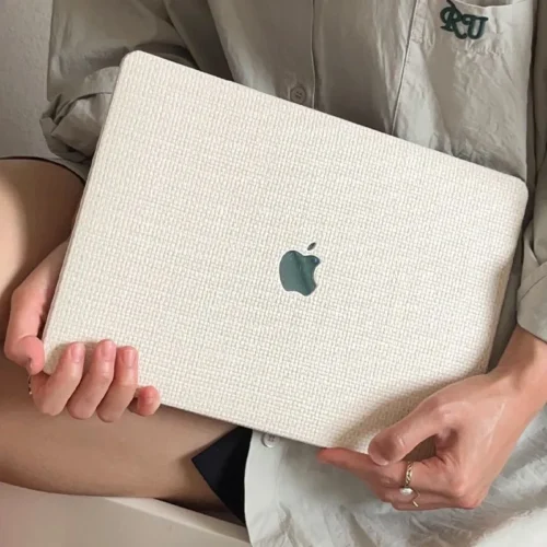 Alternative view of 2025 Case for Macbook Air M4 13 M2 Pro 13 compatible with M3 15 Mac Hard Shell Retina A2681 Laptop Cover woven pattern 2025