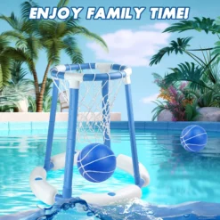 Floating Pool Basketball Game with Durable Hoop and Ball for Family Fun