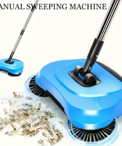Alternative view of 3 in 1 Multifunctional Manual Sweeping and Mopping Set - Cleaning Set with Long Handle - Household Set with Polyester Bristles