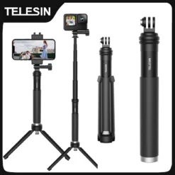 Aluminum Alloy Selfie Stick Monopod Tripod with 0.9M Extension for GoPro and Smartphones