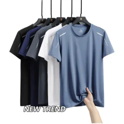 Alternative view of Men's Running T-shirts with Quick Drying Fabric for Outdoor Sports and Hiking