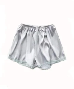 Light-Proof Short For Dress Spring Summer Satin Elastic Waist Boxer Panties Women's Breeches Safety Shorts Pants Lace