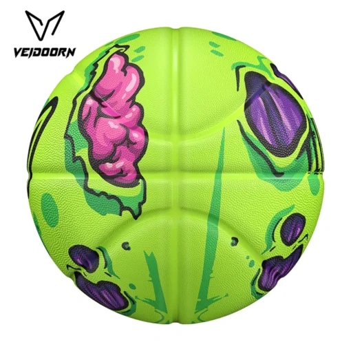 Veidoorn Premium Green Rubber Basketball with 3-Layer Anti-Slip Grip for Indoor/Outdoor Use - Image 5