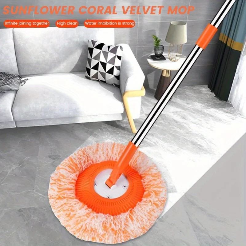 Household Dust Mop Floor Tile Ceiling Sweeping Wall Washing Mop Easy Cleaning Wet And Dry Use Strong Water Absorption - Image 4