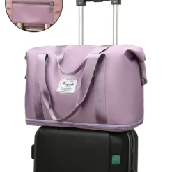 Alternative view of Nylon Waterproof Duffle Bag with Large Capacity for Women Travel and Gym