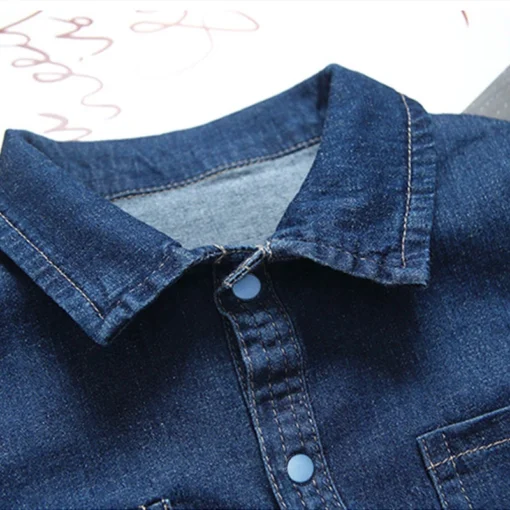 Baby Denim Jumpsuit One-Piece Soft Fabric for Infants 0-18 Months - Image 3