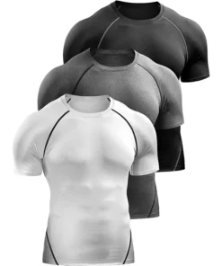 Alternative view of 2025 Compression T Shirt Men Summer Sportswear Running T-shirt Elastic Quick Dry Sport Tops Tee Athletic Gym Workout Shirts Men