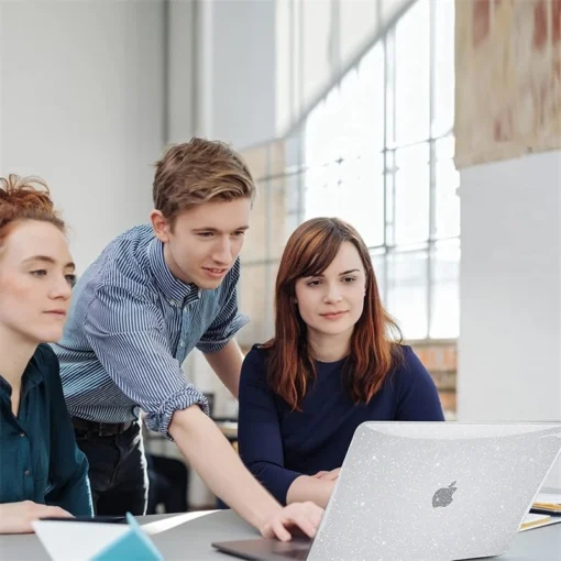 Glitter Laptop Case for MacBook Air 13.6 M4 and Pro 13 M1 M2 14 M4 16 with Sparkly Clear Cover - Image 6