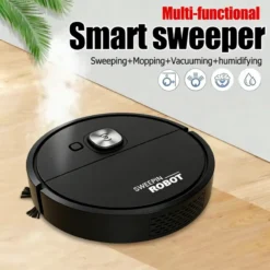 3-in-1 Robot Vacuum Cleaner with Intelligent Sweeping and Mopping for Home Floors and Carpets