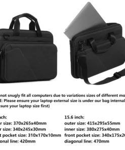 Alternative view of 13.3 15.6 inch Hard Shell Laptop Shoulder Bag Shockproof EVA Carrying Case for MacBook HP Dell Lenovo Asus VivoBook Surface Book
