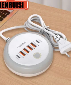 50W Power Strip Multi Port USB C Socket Type C Fast Charging Wall Charger USB Adapter For iPhone12 13 Quick Mobile Phone Charger