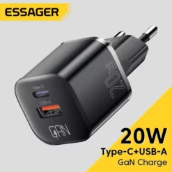 20W GaN USB Type C Charger with Quick Charge for Smartphones and Tablets